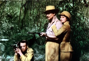 Donald Sinden in jungle with Clark Gable and Grace Kelly in Mogambo (1953)